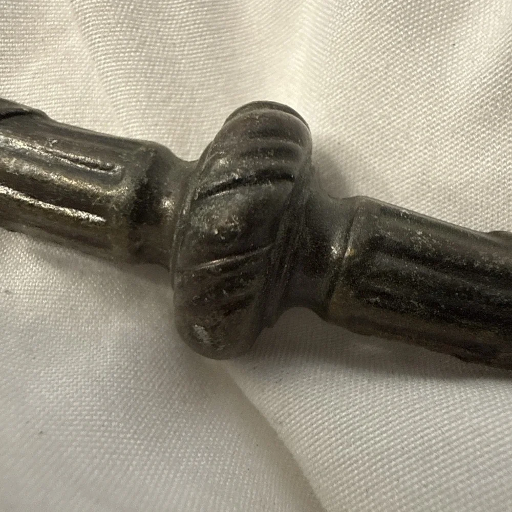 Lot vintage Drop bail dresser pulls Antique Brass Bronze Ornate 8 Handles 3 ring
